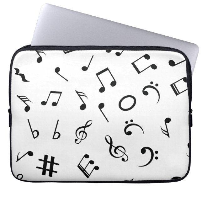 Music mönster laptop fodral (Framsidan)