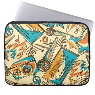 Music mönster laptop fodral