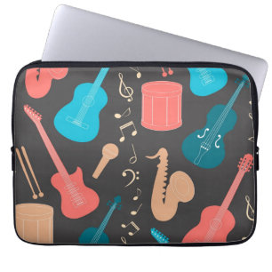 Music mönster laptop fodral