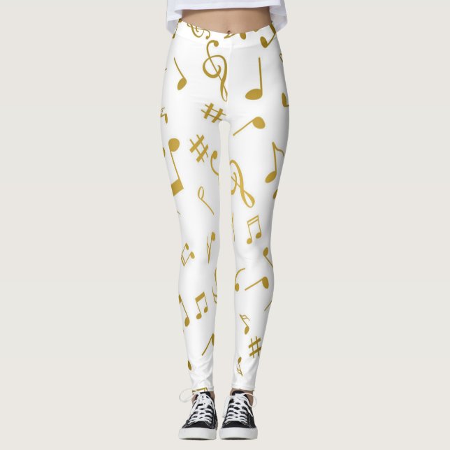 Music mönster leggings (Framsida)