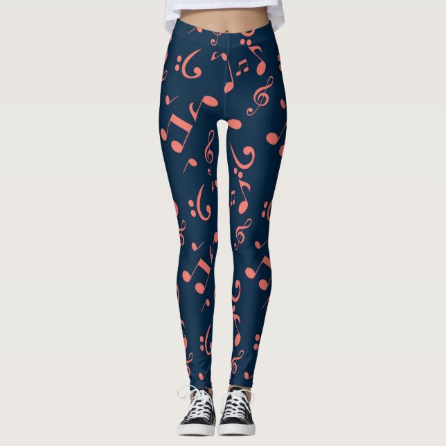 Music mönster leggings (Framsida)