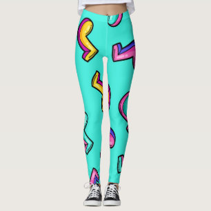 Music mönster leggings