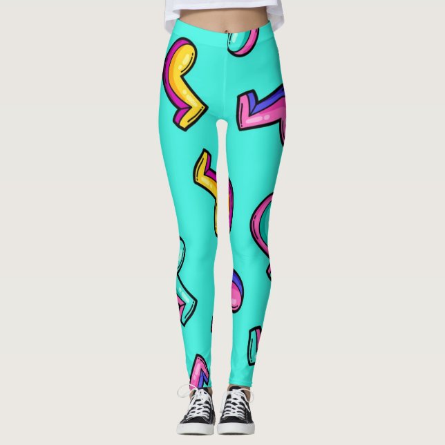 Music mönster leggings (Framsida)
