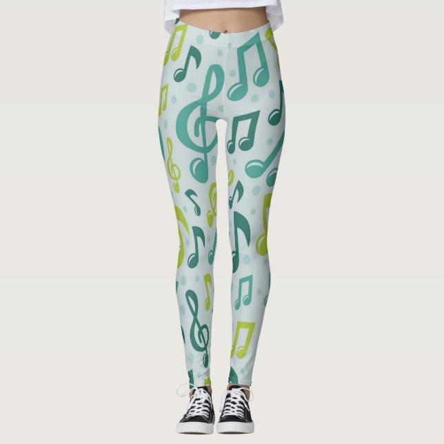 Music mönster leggings (Framsida)