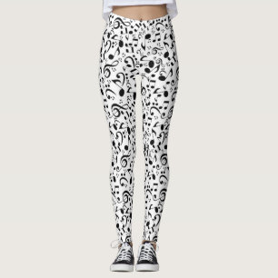 Music mönster leggings