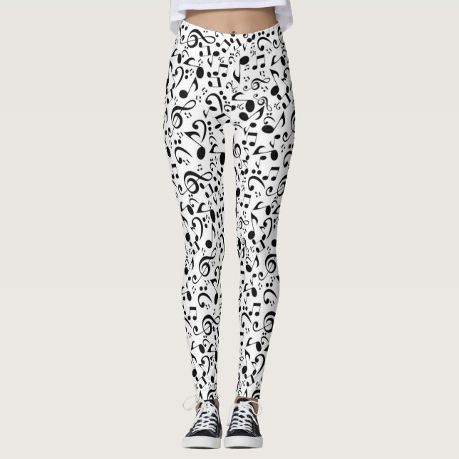 Music mönster leggings (Framsida)