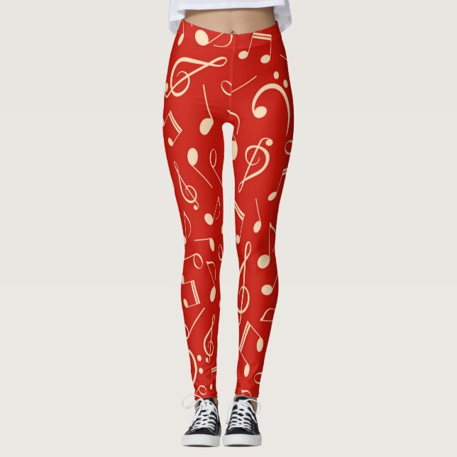 Music mönster leggings (Framsida)