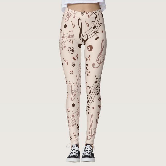 Music mönster leggings (Framsida)