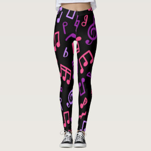 Music mönster leggings