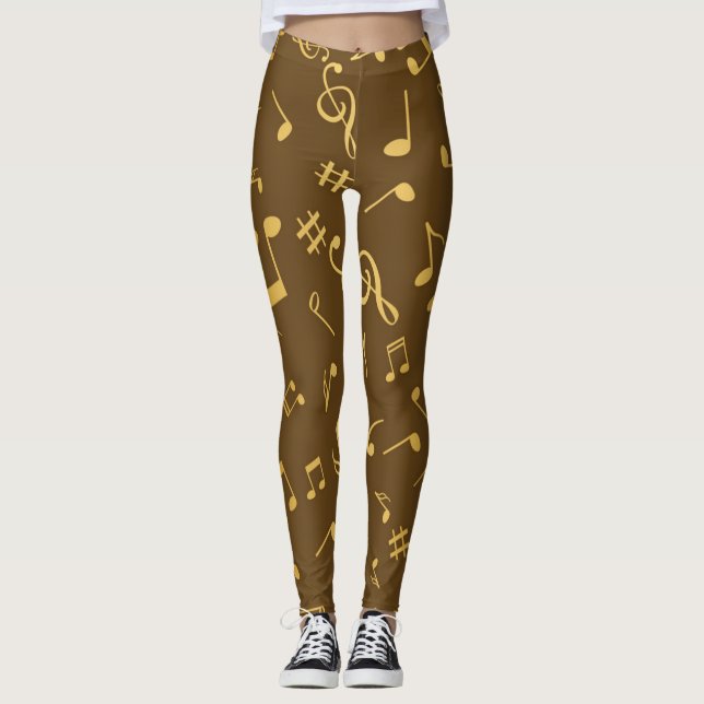 Music mönster leggings (Framsida)