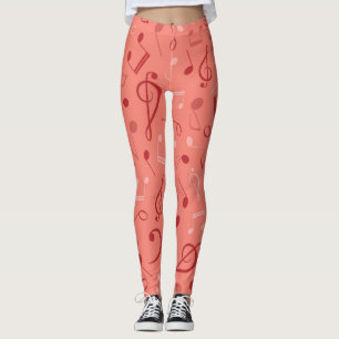 Music mönster leggings