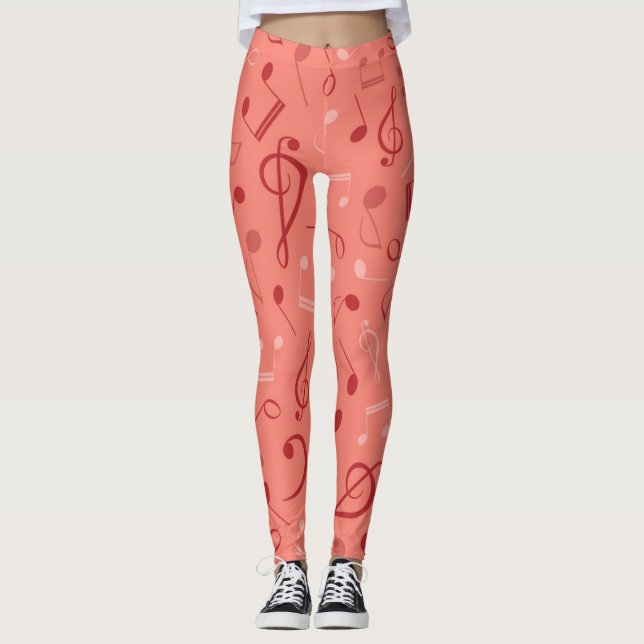 Music mönster leggings (Framsida)