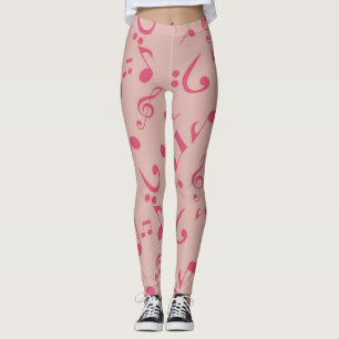 Music mönster leggings