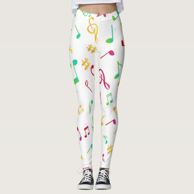Music mönster leggings (Framsida)