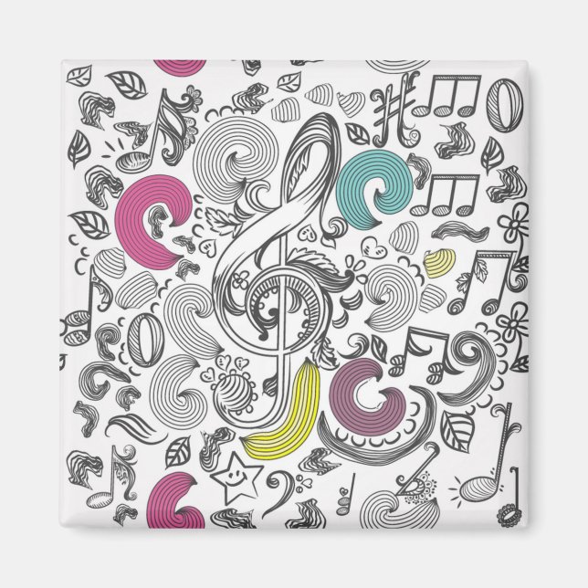 Music mönster magnet (Framsidan)