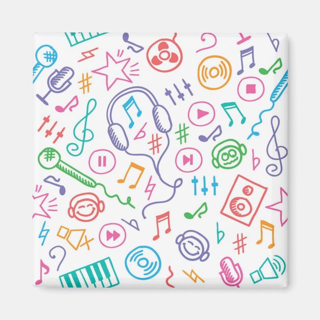 Music mönster magnet (Framsidan)