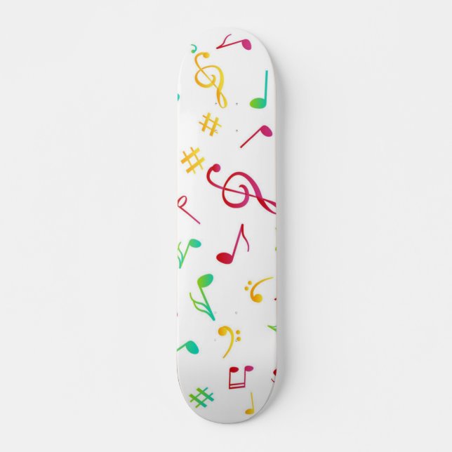Music mönster mini skateboard bräda 18,5 cm (Framsida)