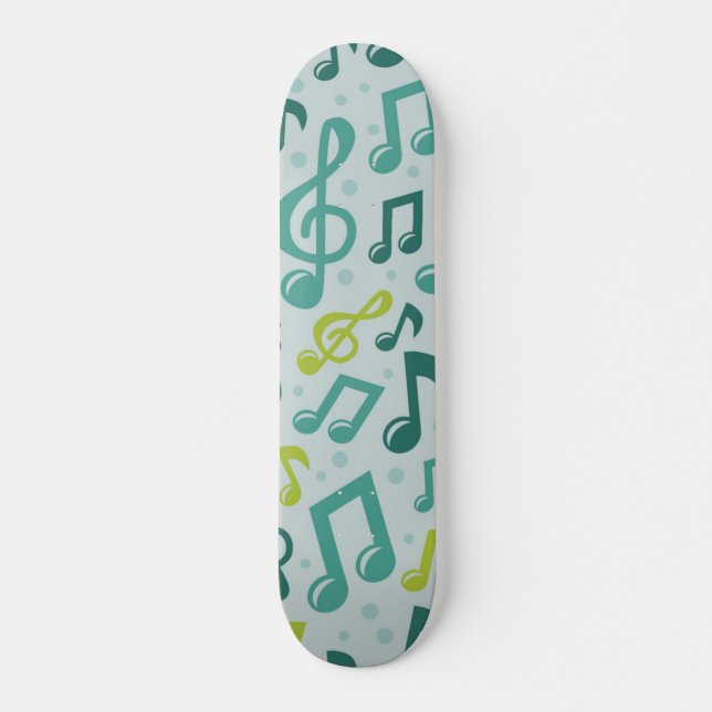 Music mönster mini skateboard bräda 18,5 cm (Framsida)