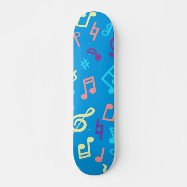 Music mönster mini skateboard bräda 18,5 cm (Framsida)
