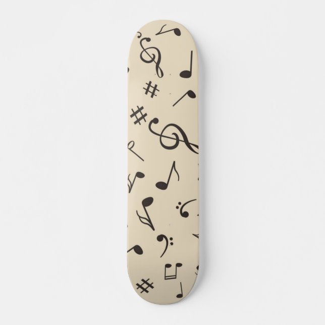 Music mönster mini skateboard bräda 18,5 cm (Framsida)