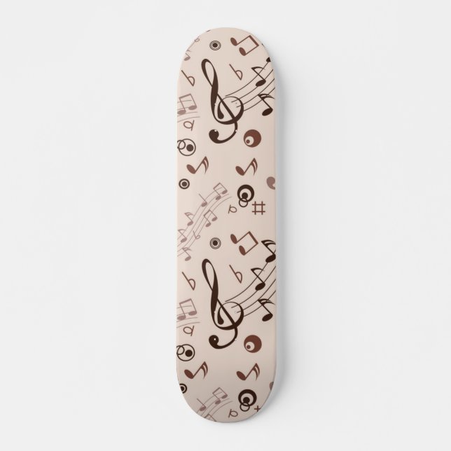 Music mönster mini skateboard bräda 18,5 cm (Framsida)