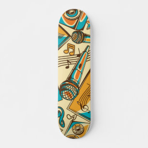 Music mönster mini skateboard bräda 18,5 cm