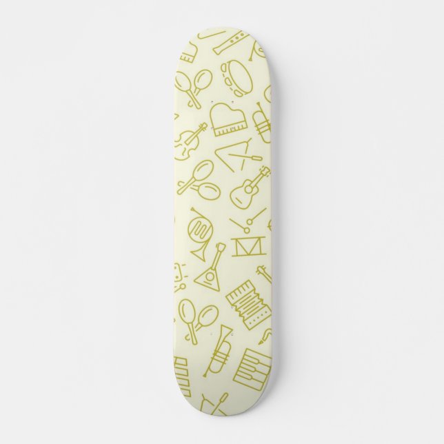 Music mönster mini skateboard bräda 18,5 cm (Framsida)