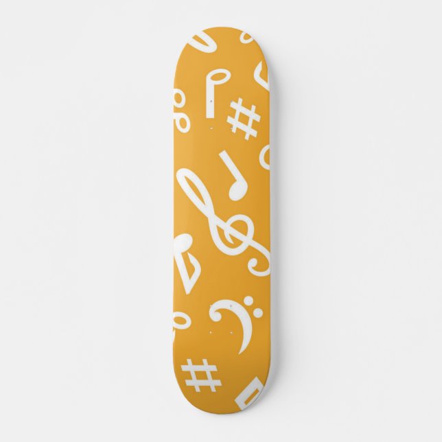 Music mönster mini skateboard bräda 18,5 cm (Framsida)