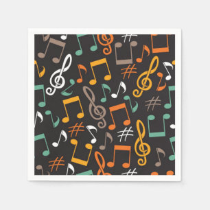 Music mönster pappersservett