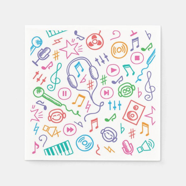 Music mönster pappersservett (Framsidan)