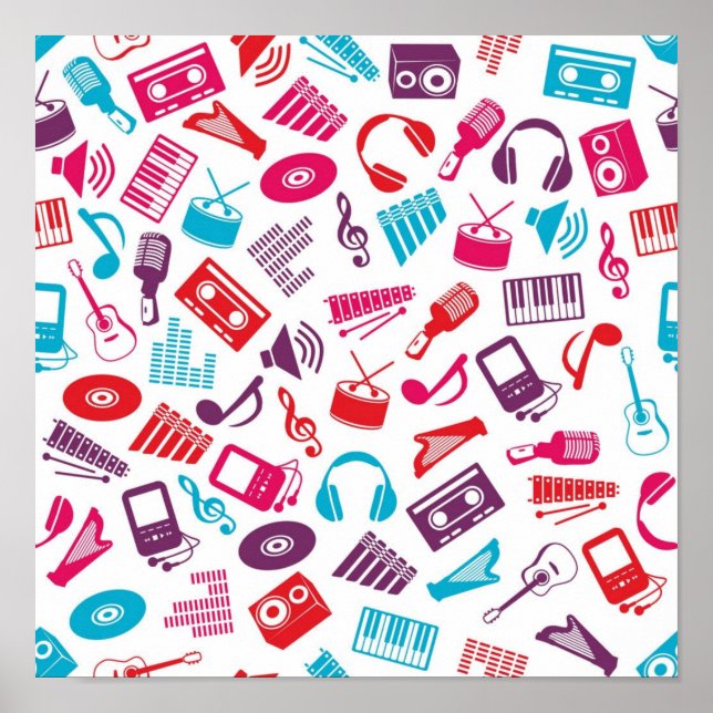 Music mönster poster (Framsidan)