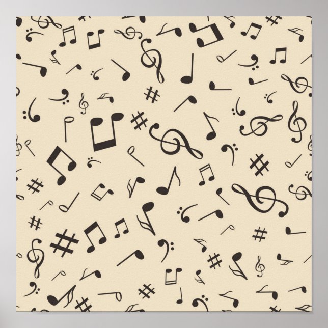 Music mönster poster (Framsidan)