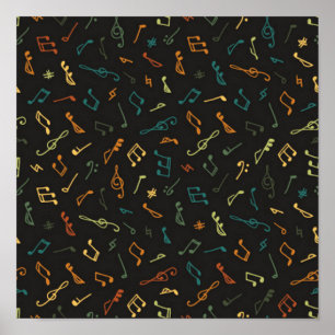 Music mönster poster