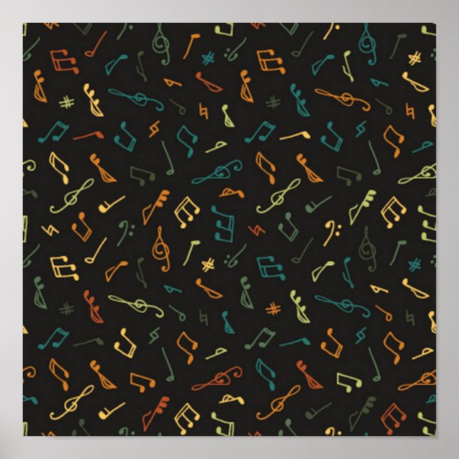 Music mönster poster (Framsidan)