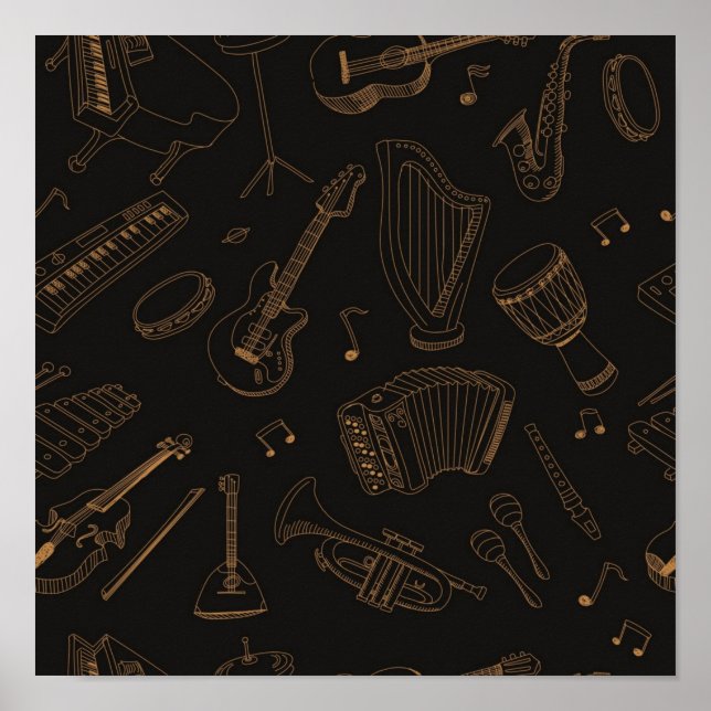 Music mönster poster (Framsidan)