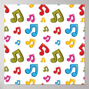 Music mönster poster