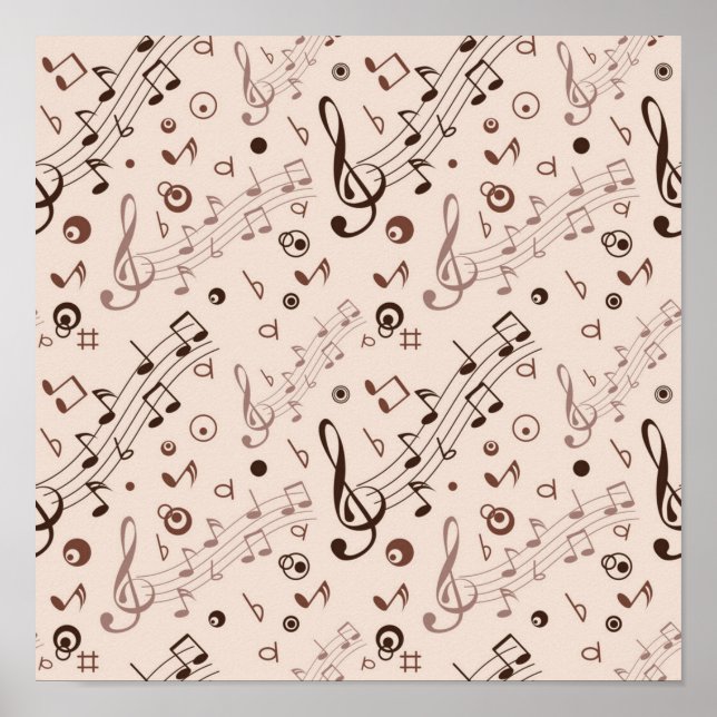 Music mönster poster (Framsidan)