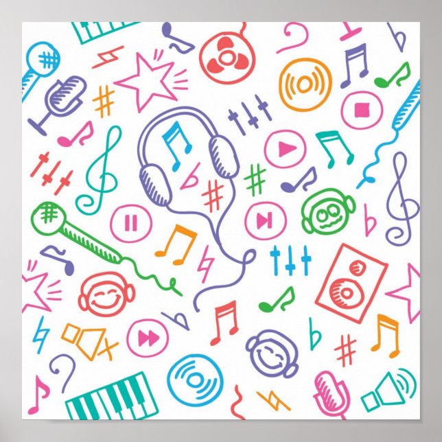 Music mönster poster (Framsidan)