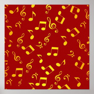 Music mönster poster