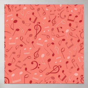 Music mönster poster