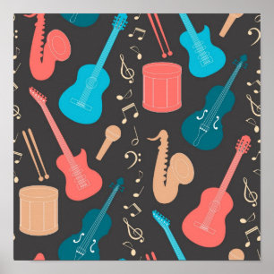 Music mönster poster