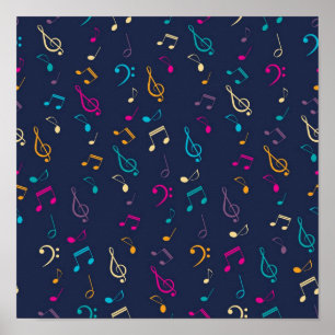 Music mönster poster
