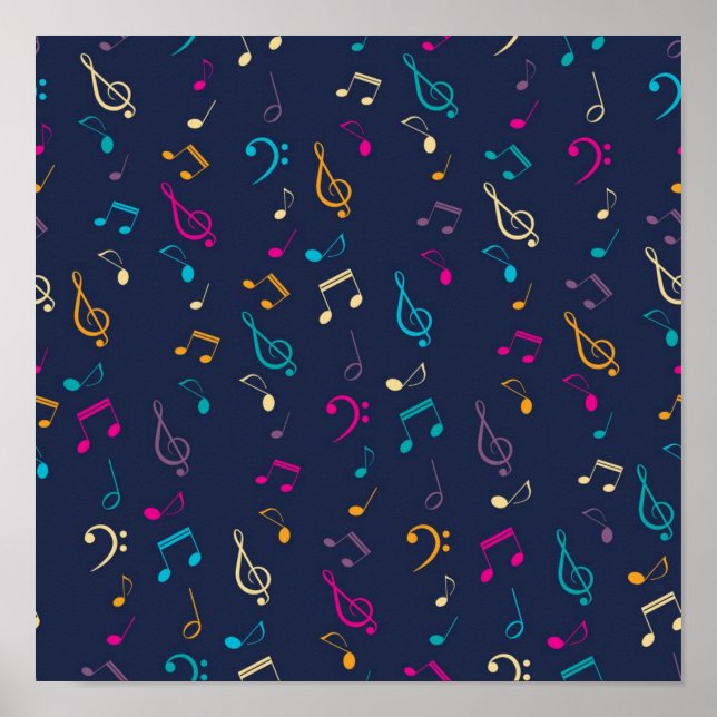 Music mönster poster (Framsidan)