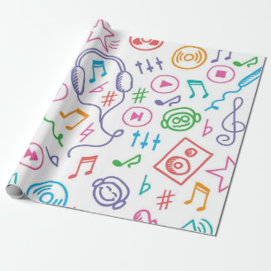 Music mönster presentpapper