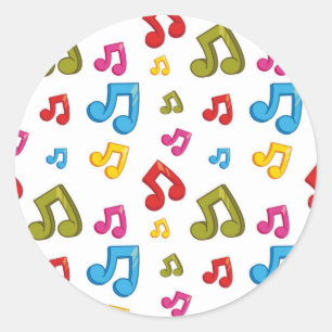 Music mönster runt klistermärke