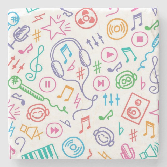 Music mönster stenunderlägg (Framsidan)