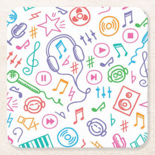 Music mönster underlägg papper kvadrat