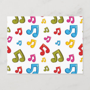 Music mönster vykort