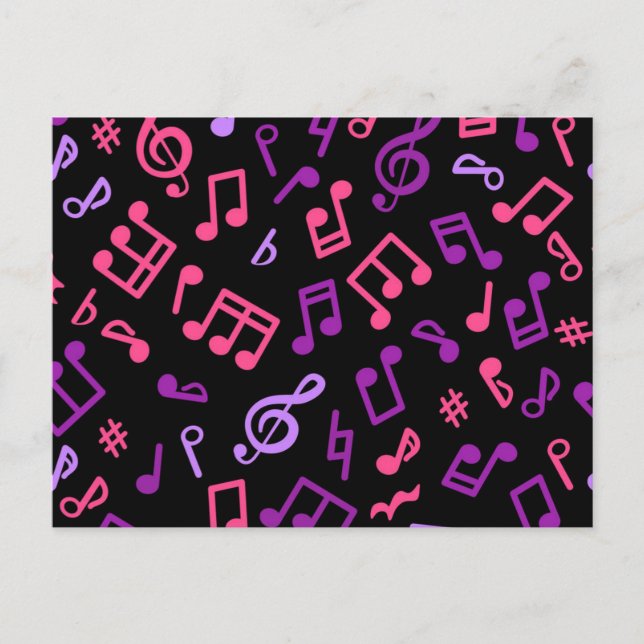 Music mönster vykort (Framsida)