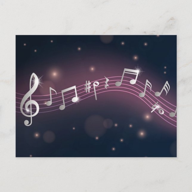 Music mönster vykort (Framsida)